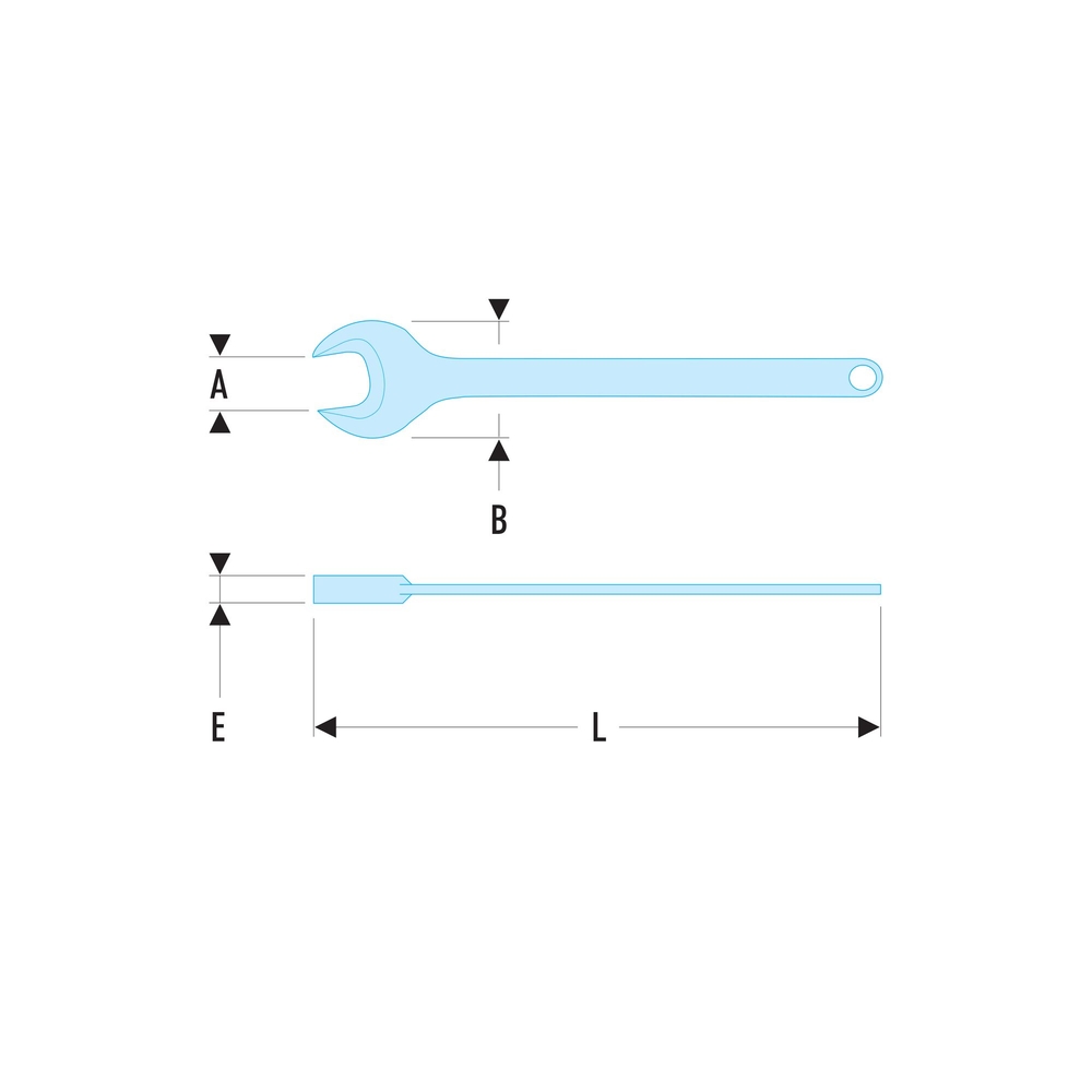 Clé à fourche gros efforts 32 mm - FACOM - 45.32