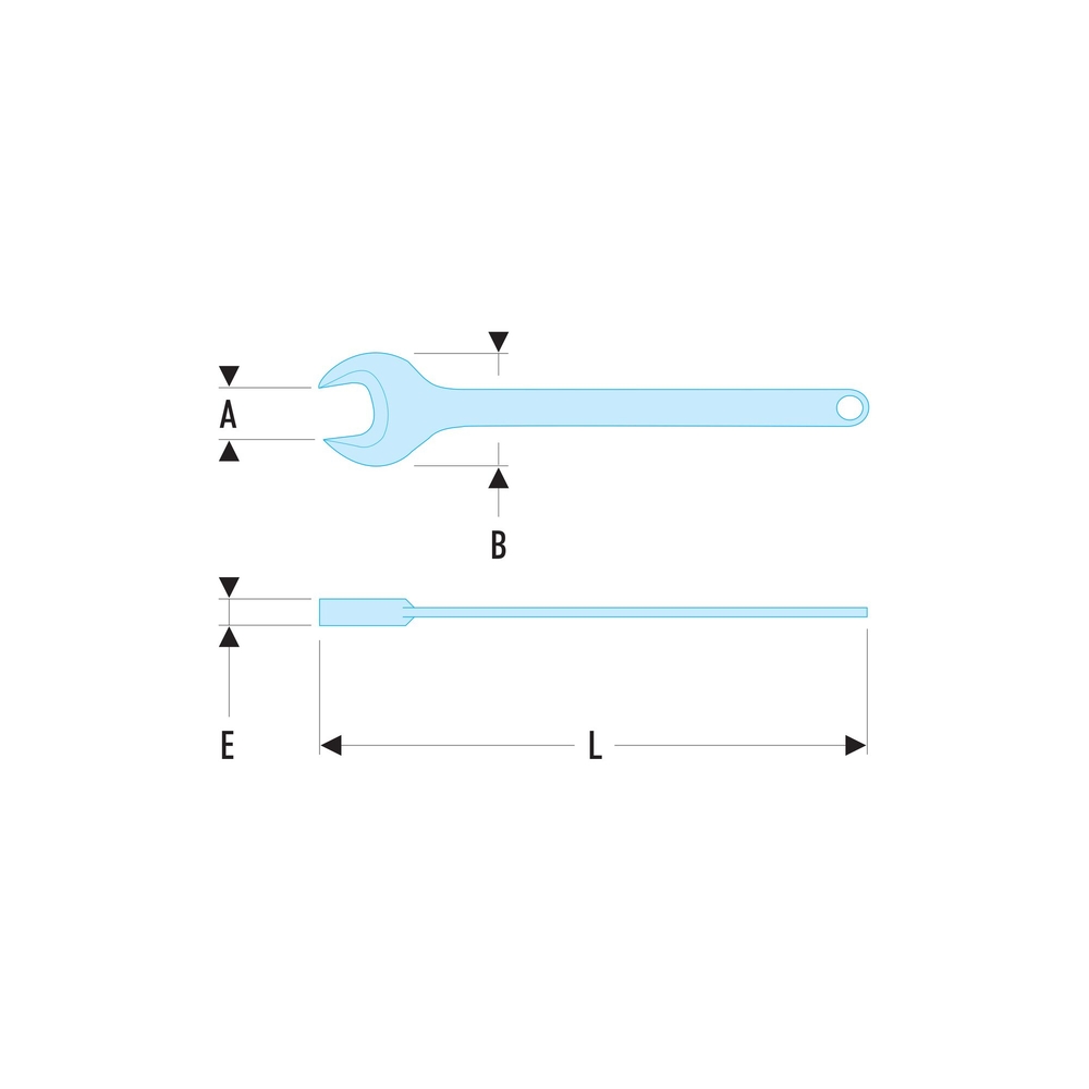 Clé à fourche simple 34 mm - FACOM - 45.34
