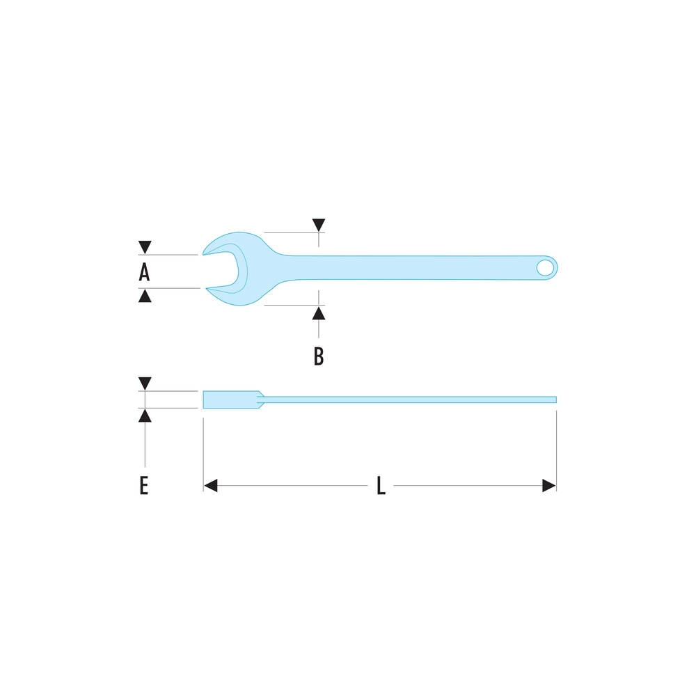 Clé à fourche simple 36 mm - FACOM - 45.36