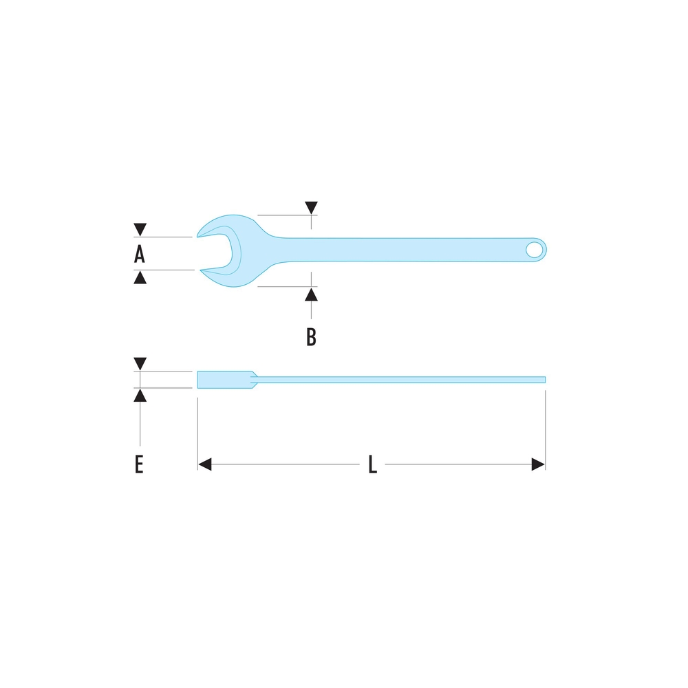 Clé à fourche gros efforts 65 mm - FACOM - 45.65