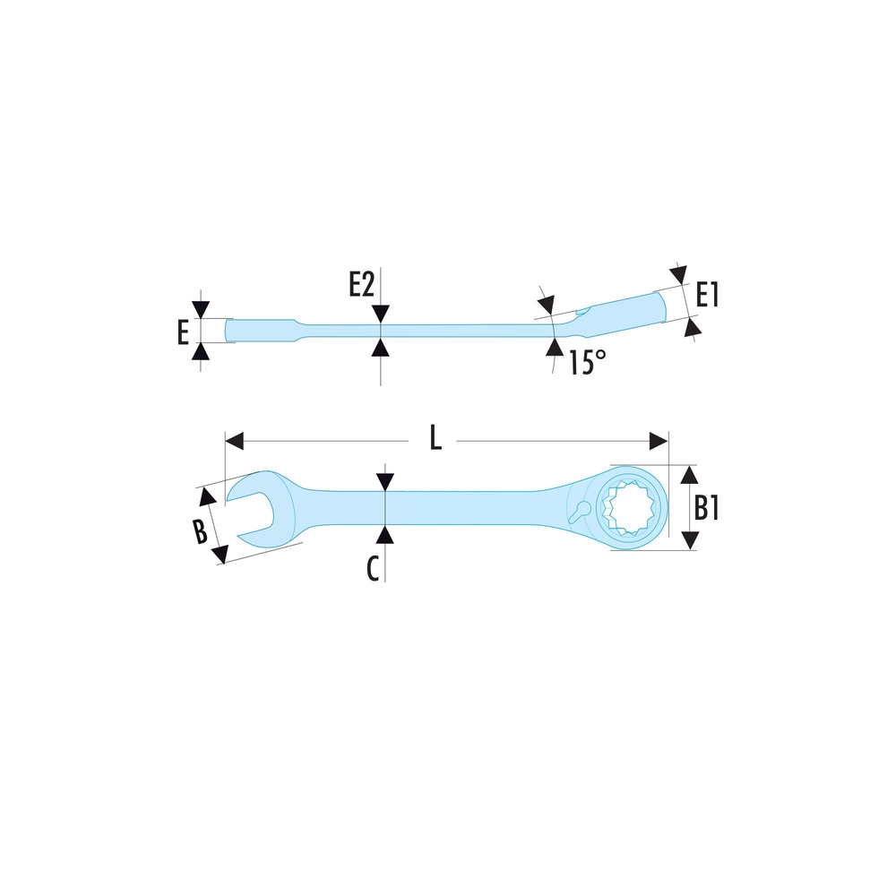Clé mixte à cliquet 27mm SLS - FACOM - 467.27SLS