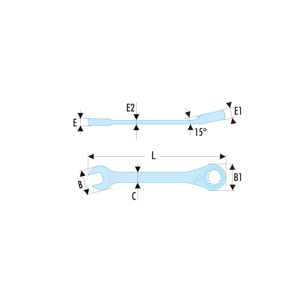 Clé mixte à cliquet 32mm SLS - FACOM - 467.32SLS