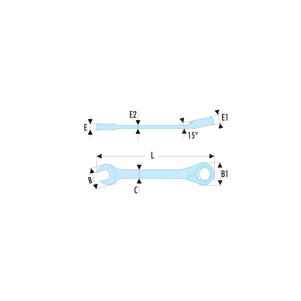 Clé mixte à cliquet 9mm SLS - FACOM - 467.9SLS