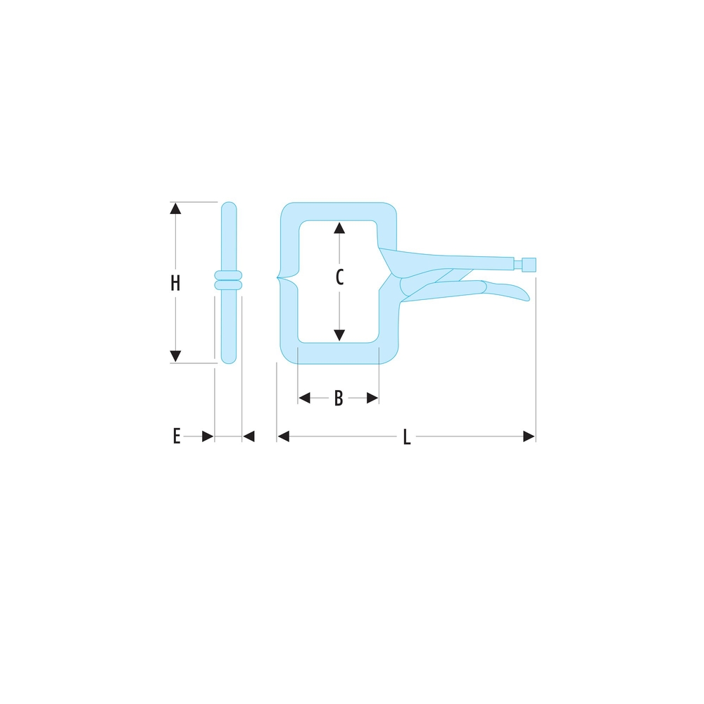 Pince-étau soudure à l'arc 504 - FACOM - 504A.100