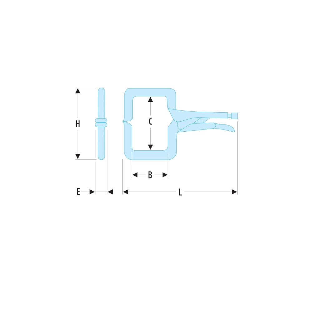 Pince-étau soudure à l'arc 504 - FACOM - 504A.180