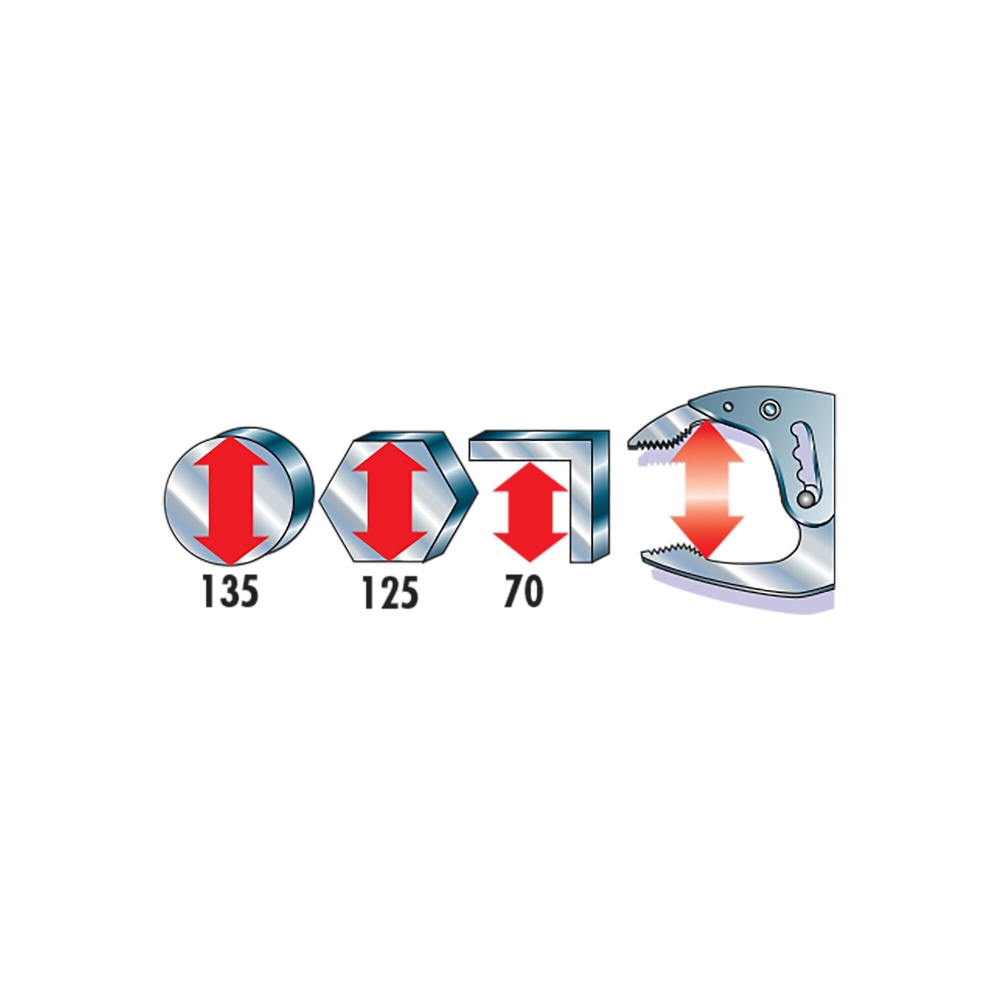 Pince-étau grande capacite mul - Par 10 - FACOM - 505A
