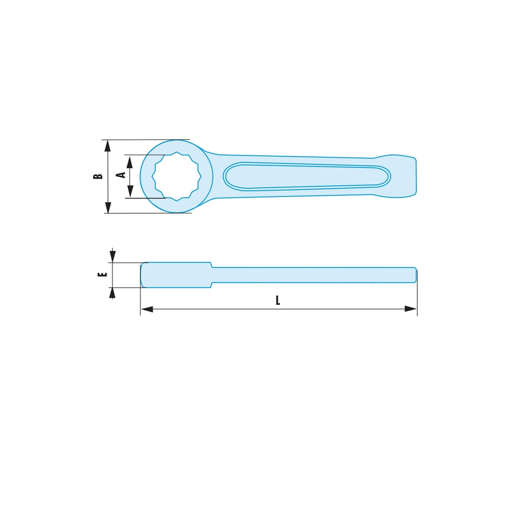 Clé polygonale à frapper métrique 60 mm antidéflagrant - FACOM - 50.60SR