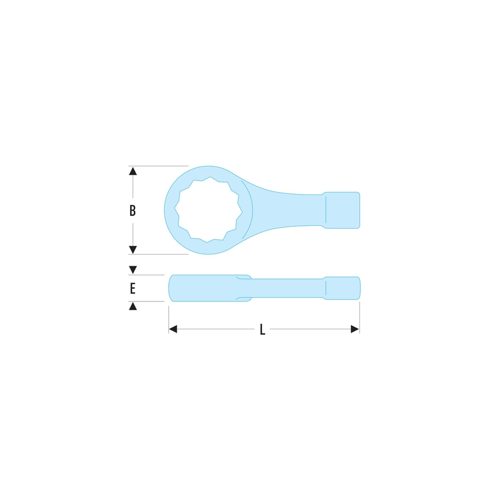 Clé à frapper polygonale 95 mm - FACOM - 51B.95