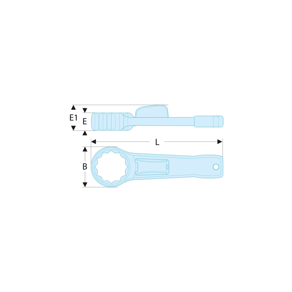 Clé à frapper polygonale sécurisée - FACOM - 51BS.32