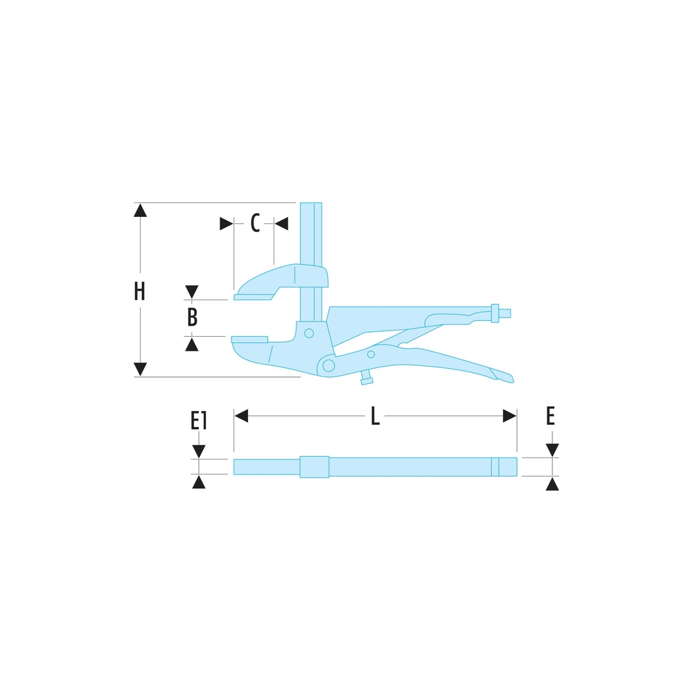 Pince-étau serre-joint coulissant - FACOM - 521.200