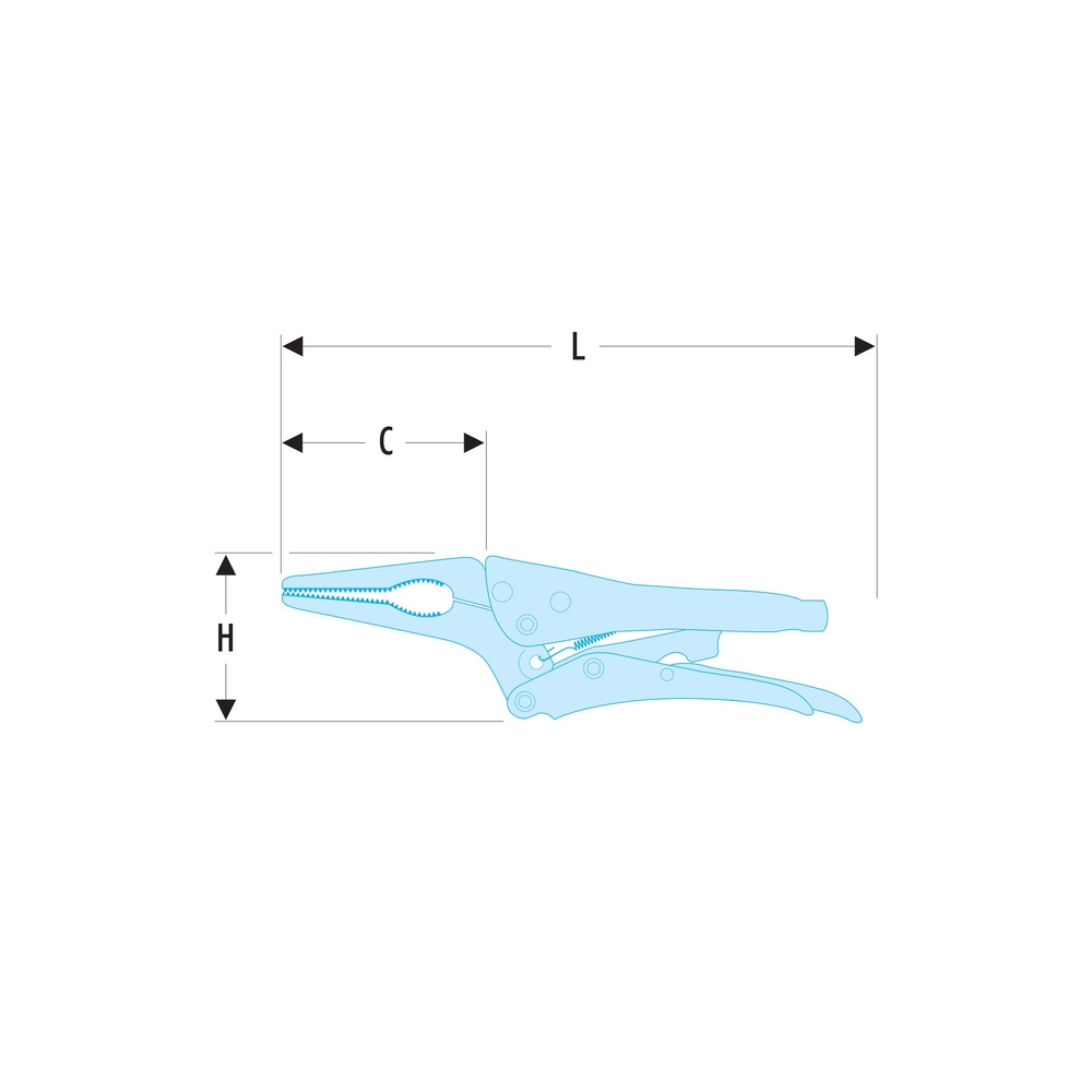 Pince étau auto becs longs 7'' - Par 5 - FACOM - 582.7