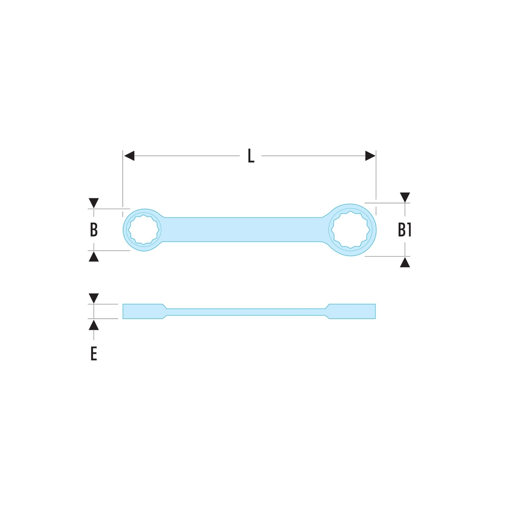 Clé polygonale droite 30x32mm - FACOM - 59.30X32