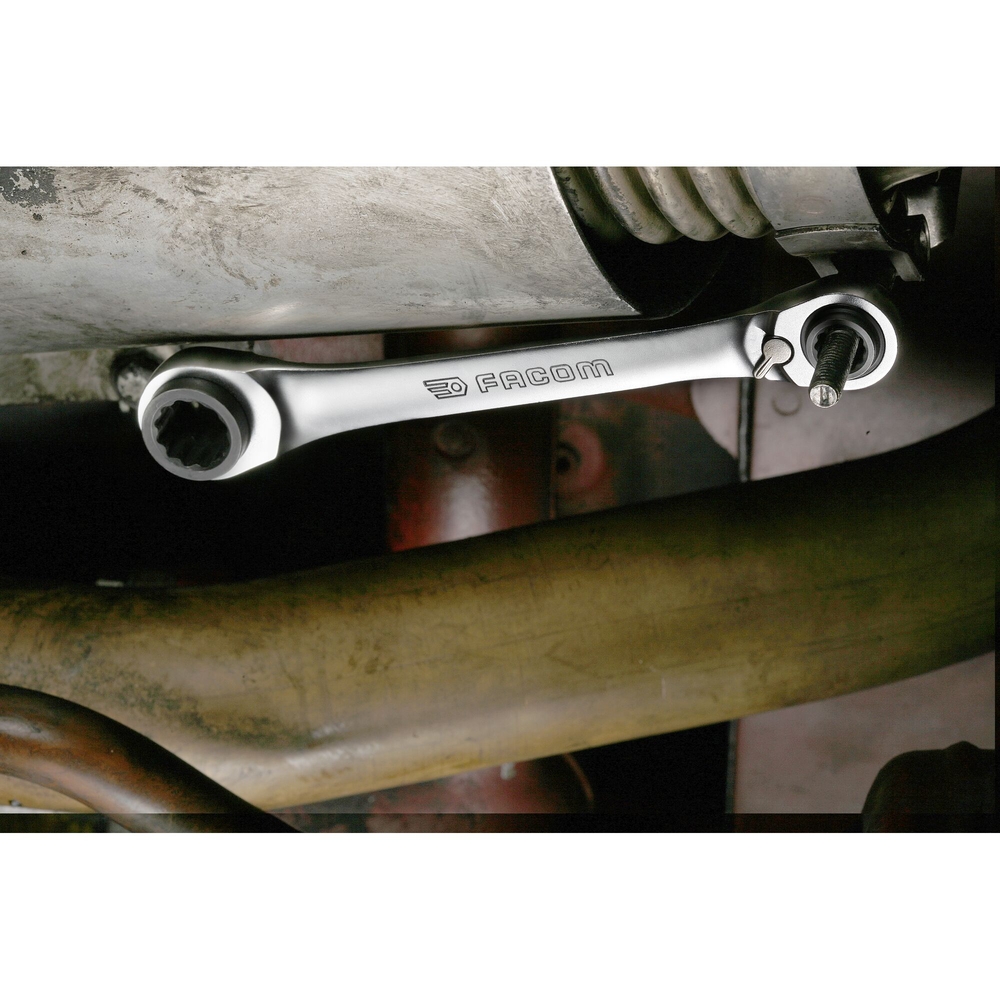 Clé polygonale à cliquet droite multi-ouvertures métrique 16x17x18x19 - Par 5 - FACOM - 64C.S2