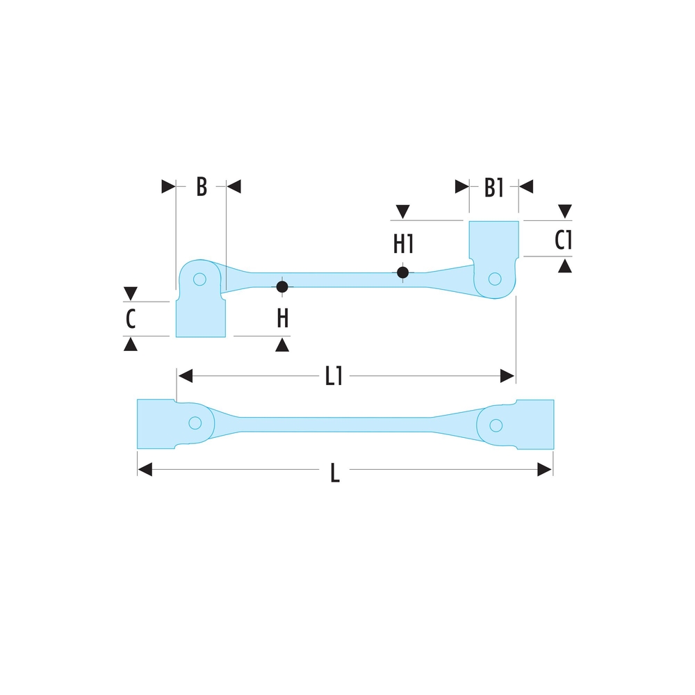 Clé à douilles articulées - FACOM - 66A.10X11