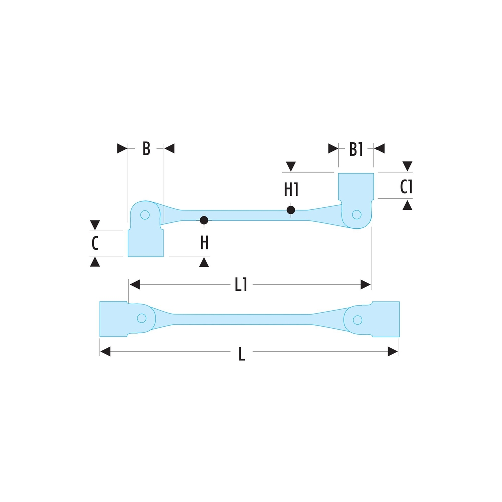 Clé à douilles articulées - FACOM - 66A.8X9