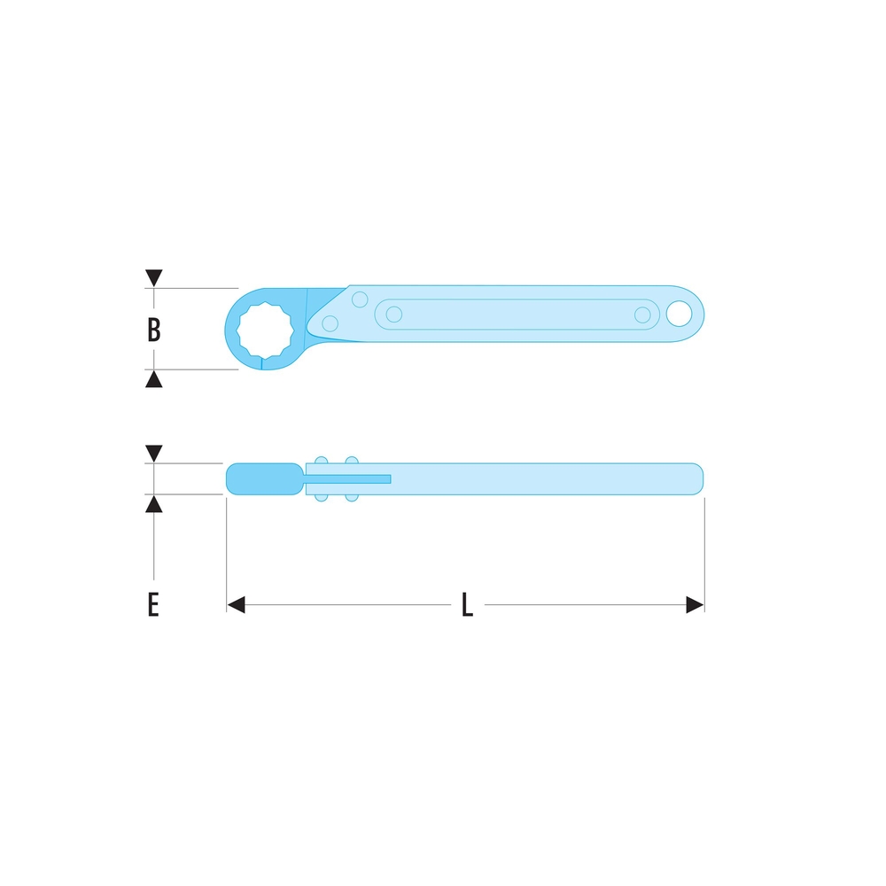 Clé à tuyauter à cliquet 10mm - FACOM - 70A.10