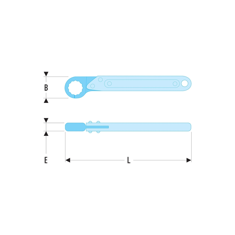 Clé à tuyauter à cliquet 14mm - FACOM - 70A.14