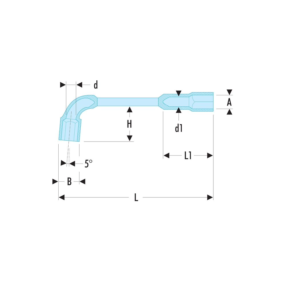 Clés à pipe 6x6 pans 13/16' - FACOM - 75.13/16