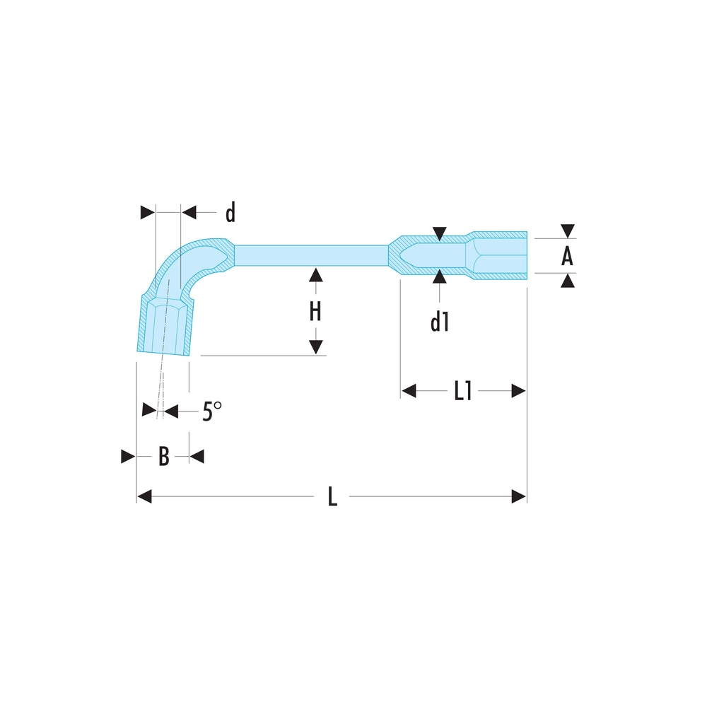 Clés à pipe 6x6 pans 17 mm - Par 10 - FACOM - 75.17