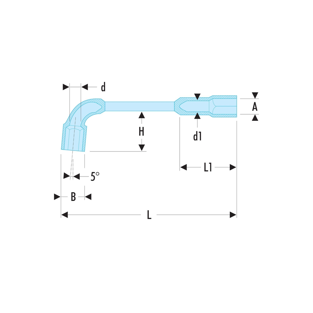 Clés à pipe 6x6 pans 31 mm - Par 5 - FACOM - 75.31