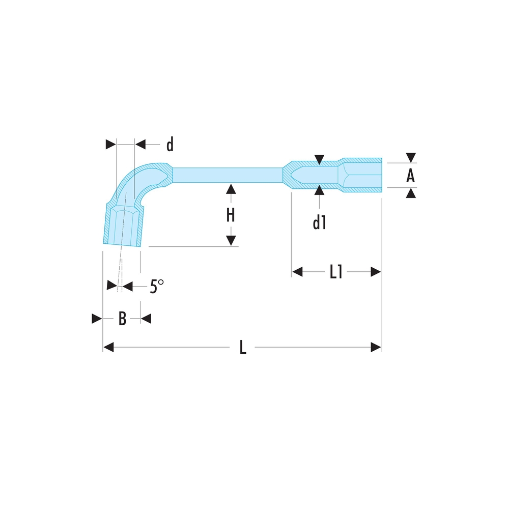 Clés à pipe 6x12 pans 12 mm - Par 10 - FACOM - 76.12