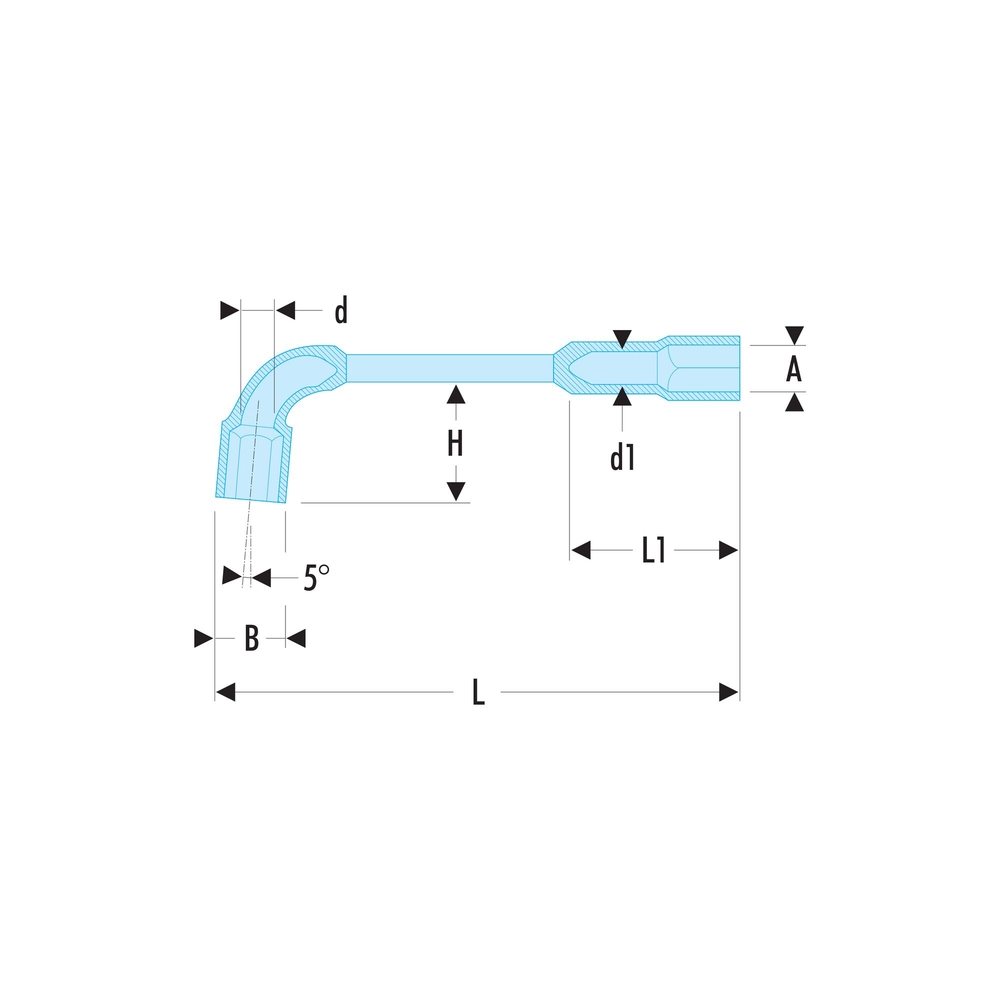 Clés à pipe 6x12 pans 15 mm - Par 5 - FACOM - 76.15