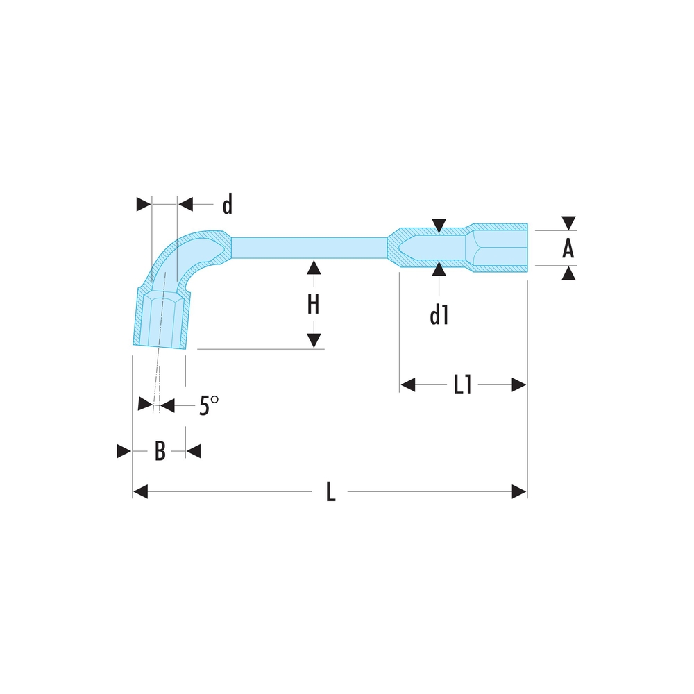 Clés à pipe 6x12 pans 30 mm - Par 5 - FACOM - 76.30