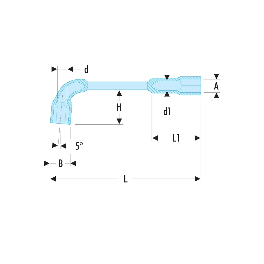 Clés à pipe 6x12 pans 32 mm - Par 5 - FACOM - 76.32