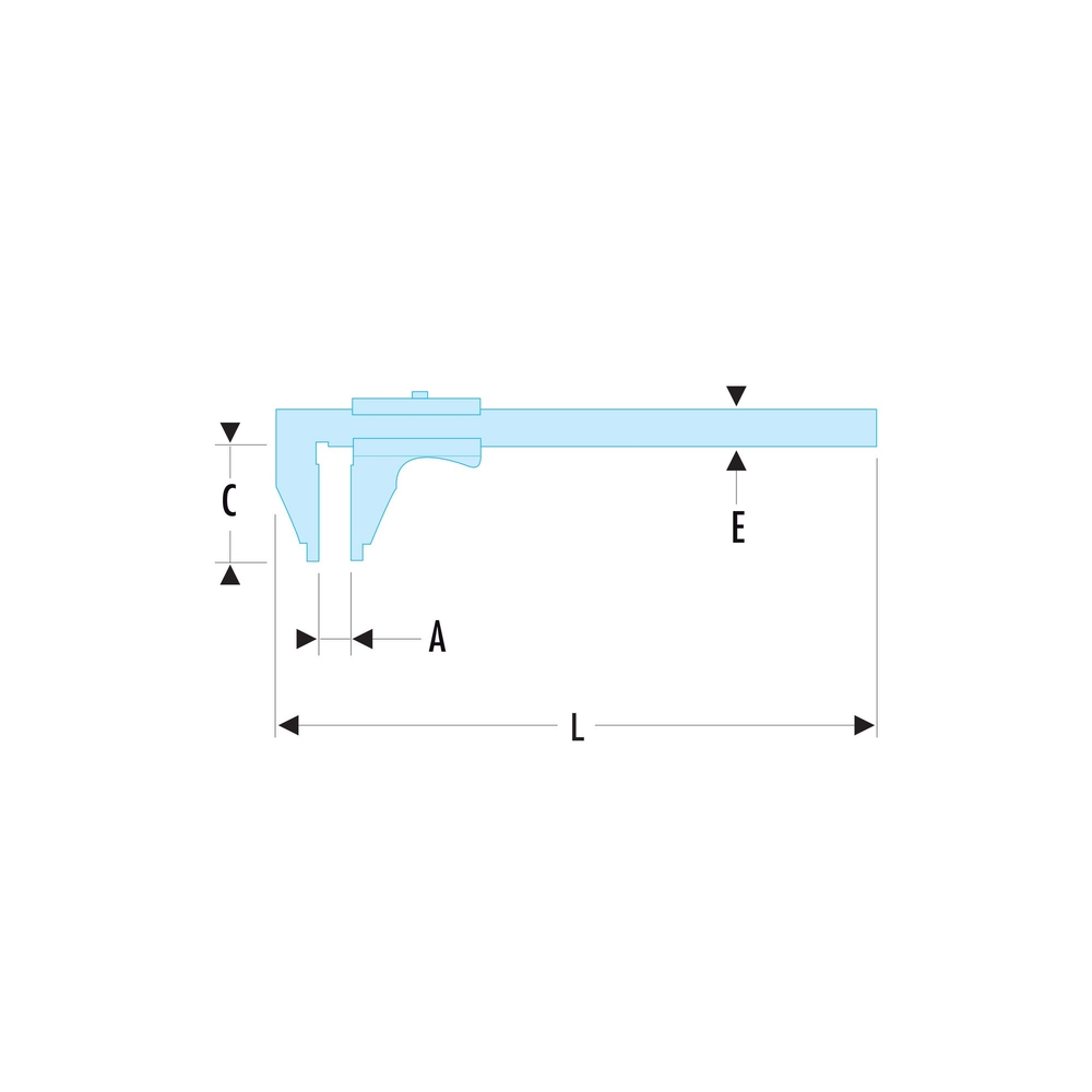 Pied à coulisse universel classe 0 200 mm 1/50ème - FACOM - 805.M
