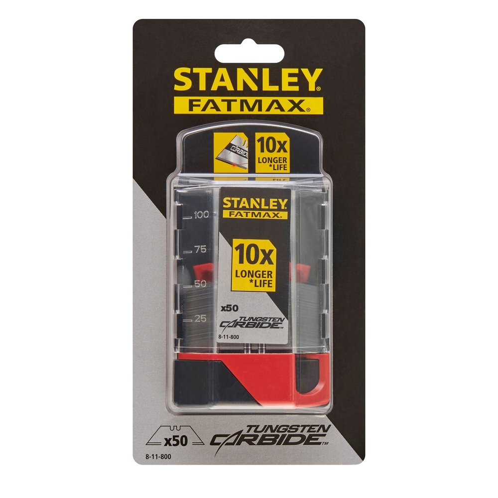 Lames de couteau au carbure de tungstène - 50 lames - Fatmax  - 8-11-800 - STANLEY