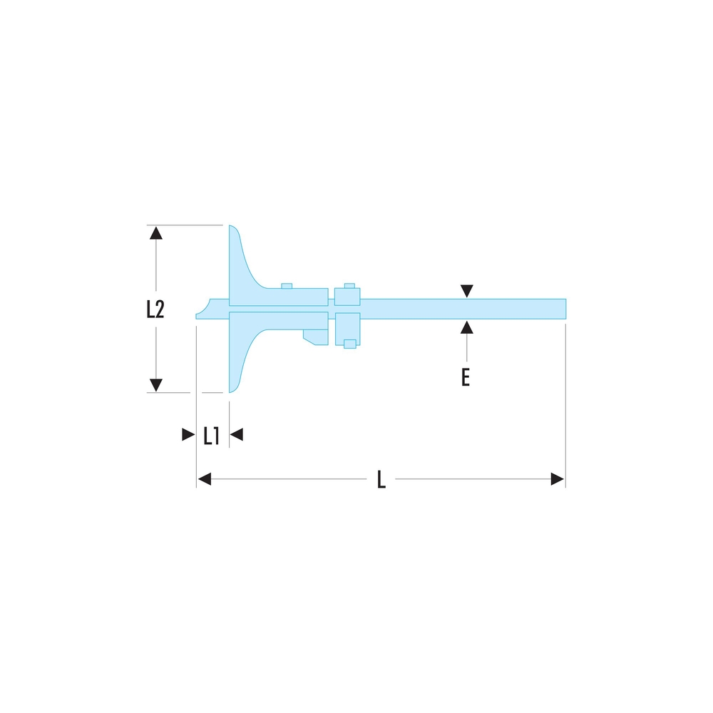 Jauge profondeur 1/50ème 160mm - FACOM - 811B