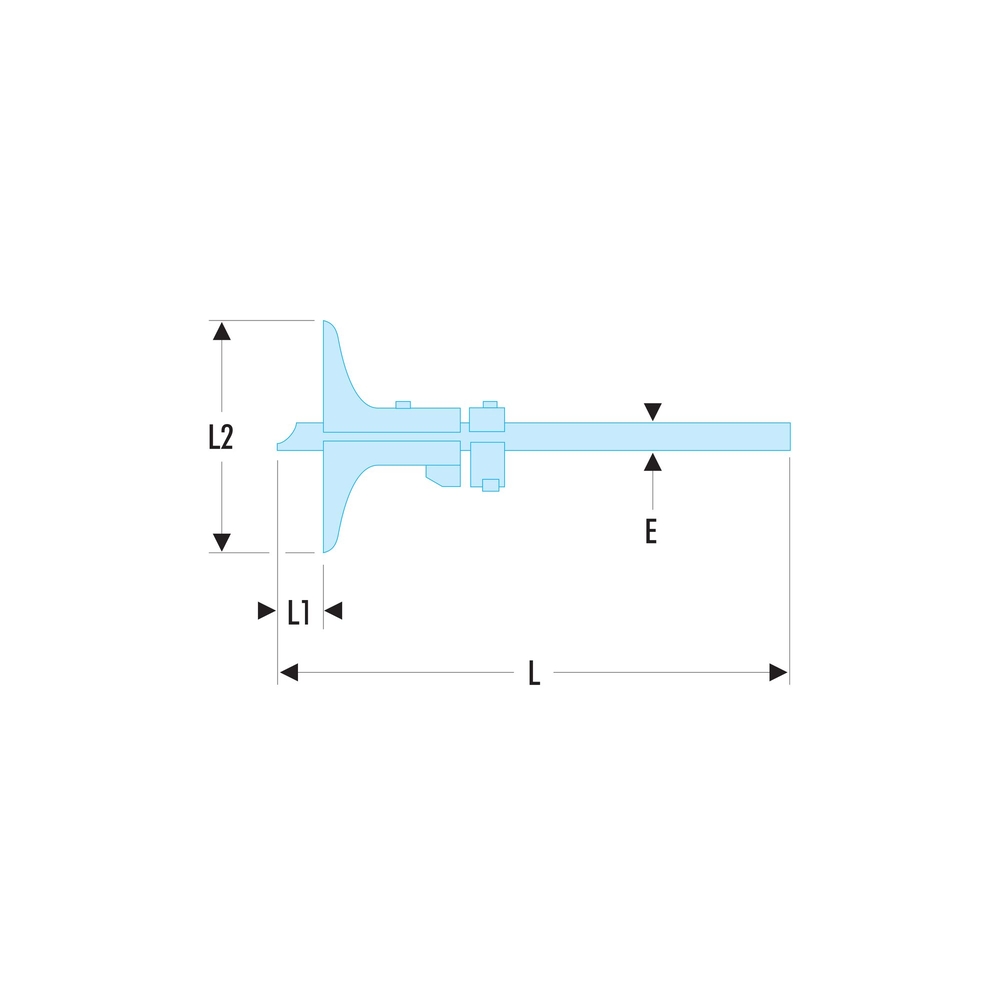 Jauge profondeur 1/50eme 250mm - FACOM - 811C.250