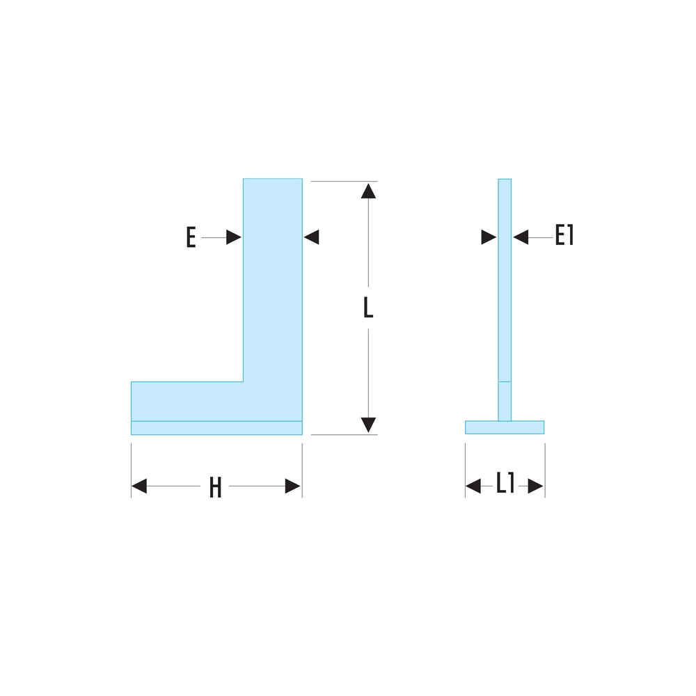 Équerre de précision à chapeau inox classe 0 - 75x50mm - FACOM - 819.75CLO