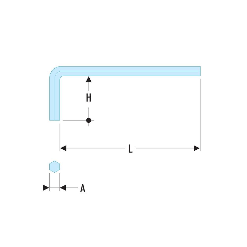 Clé mâle courte hexagonale métrique 13mm - Par 5 - FACOM - 82H.13