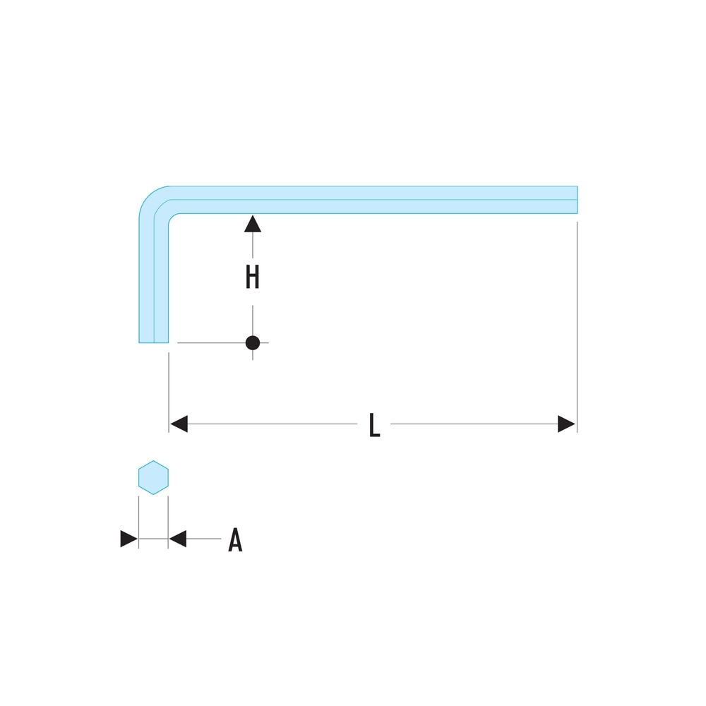 Clé mâle courte hexagonale métrique 15mm - FACOM - 82H.15