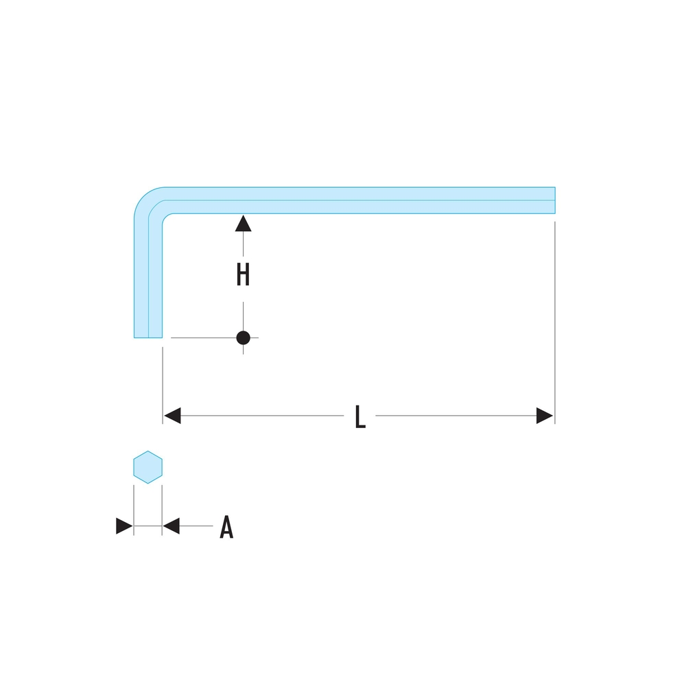 Clé male courte 16mm - FACOM - 82H.16