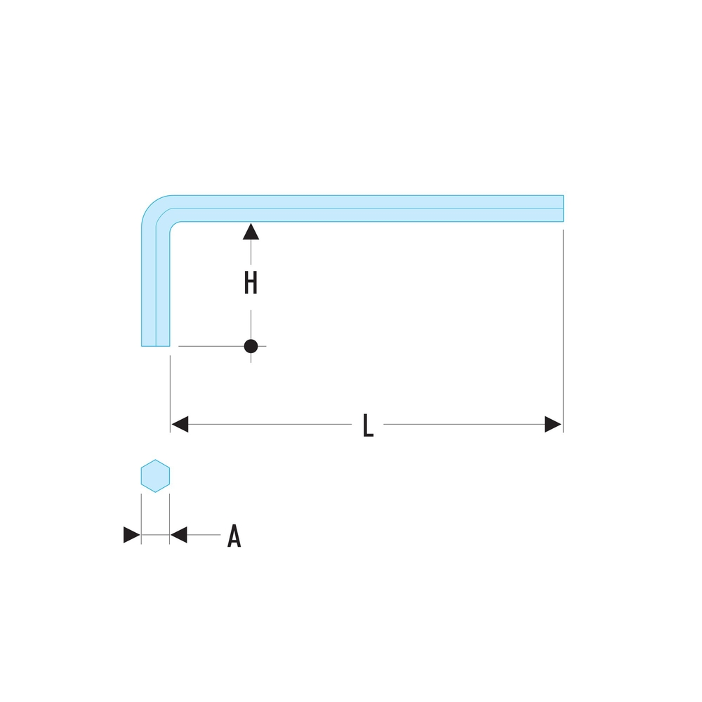 Clé male courte 17mm - FACOM - 82H.17