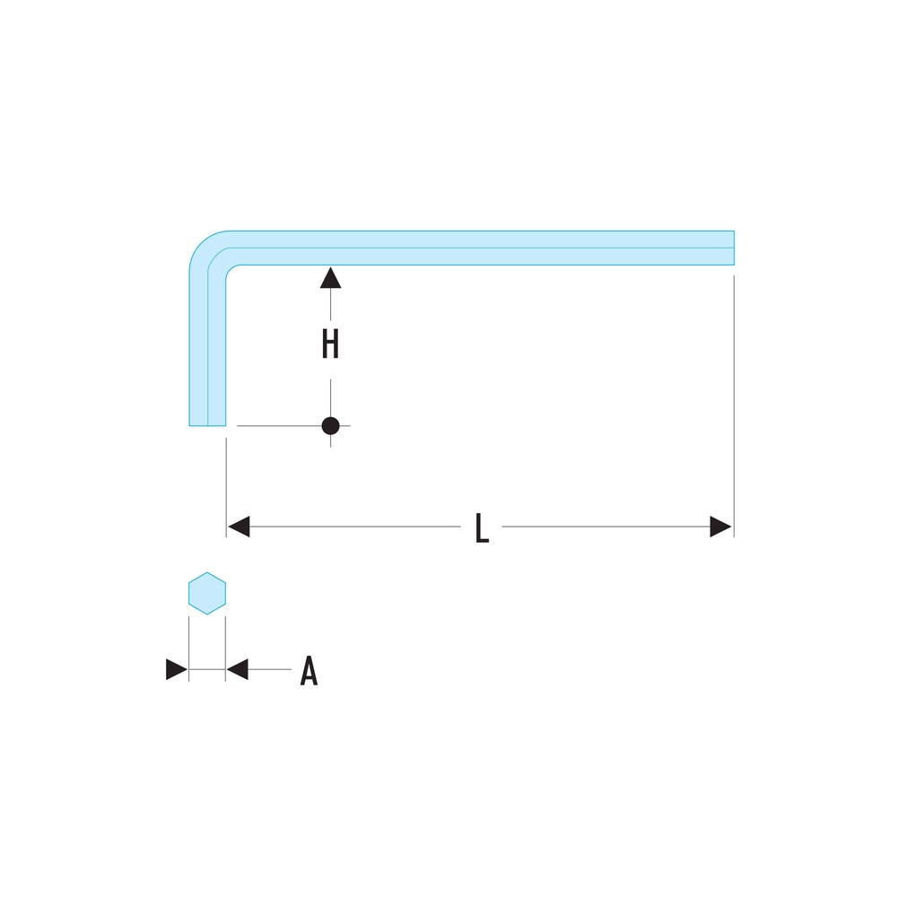 Clé male courte 2mm - Par 10 - FACOM - 82H.2