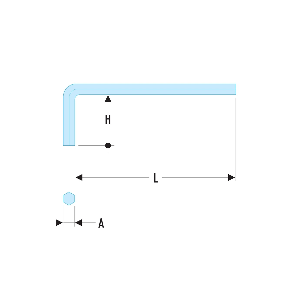 Clé male courte 3mm - Par 10 - FACOM - 82H.3