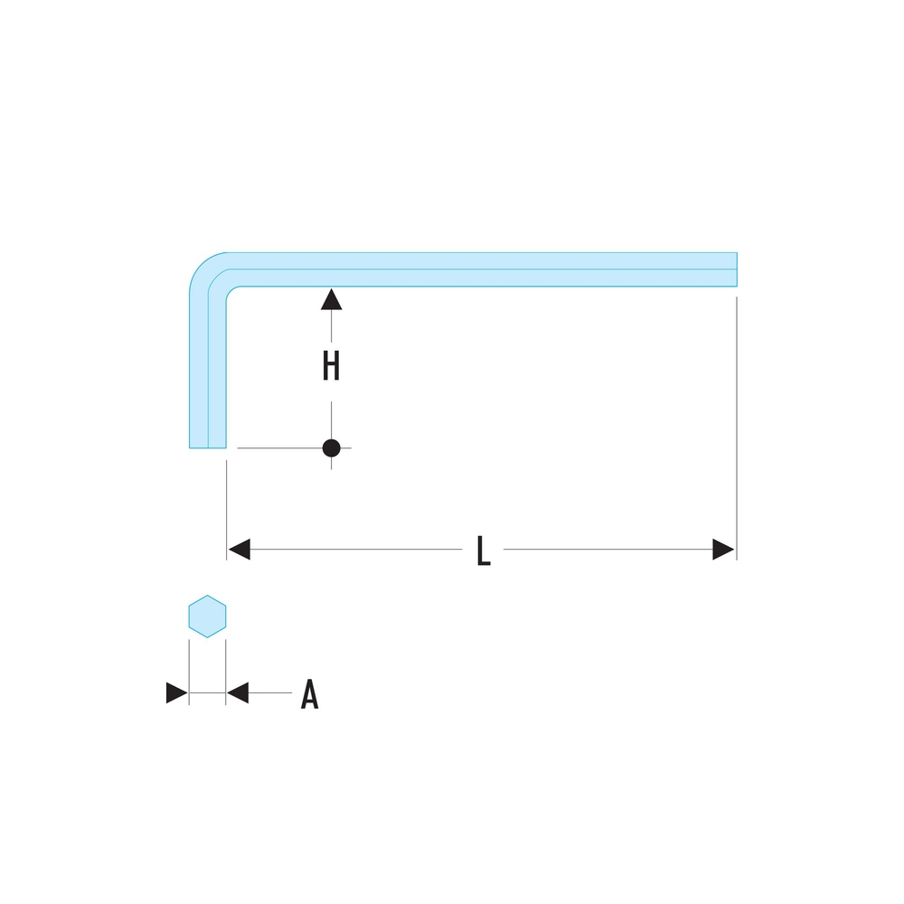 Clé male courte 5/64 - Par 5 - FACOM - 82H.5/64