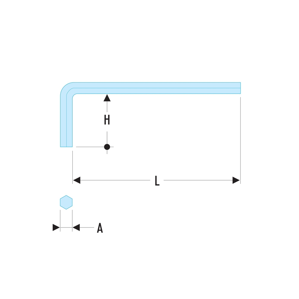Clé male courte 5mm - Par 10 - FACOM - 82H.5