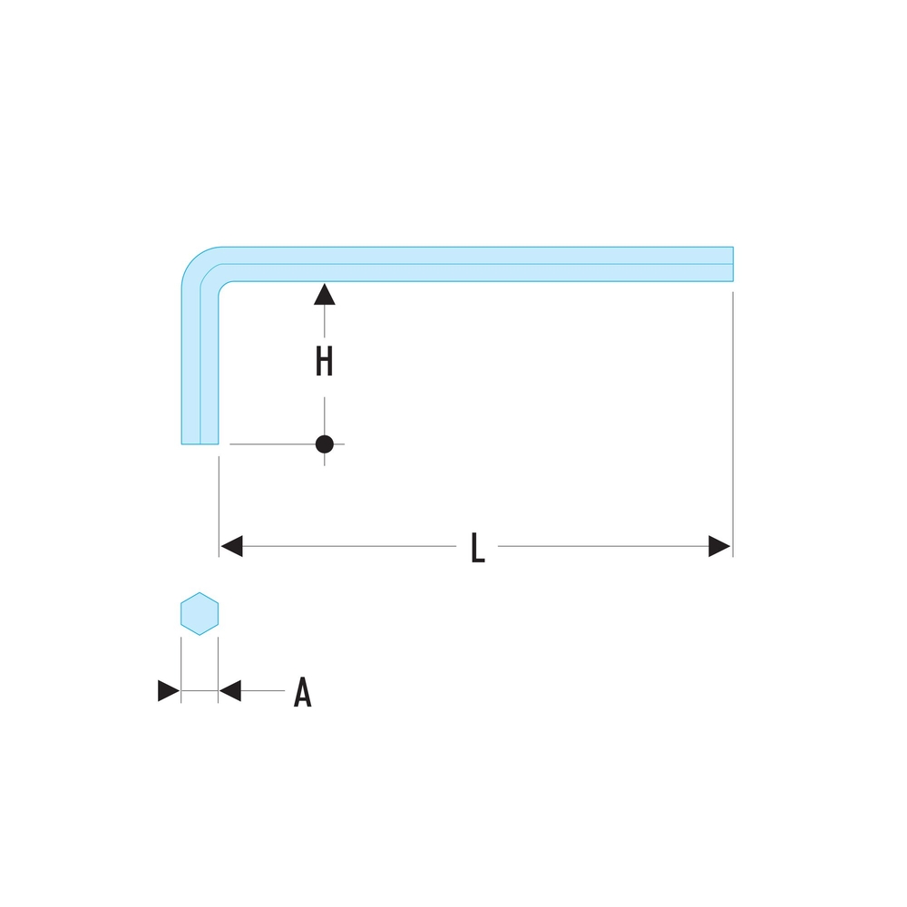 Clé mâle courte hexagonale métrique 9 mm - Par 5 - FACOM - 82H.9