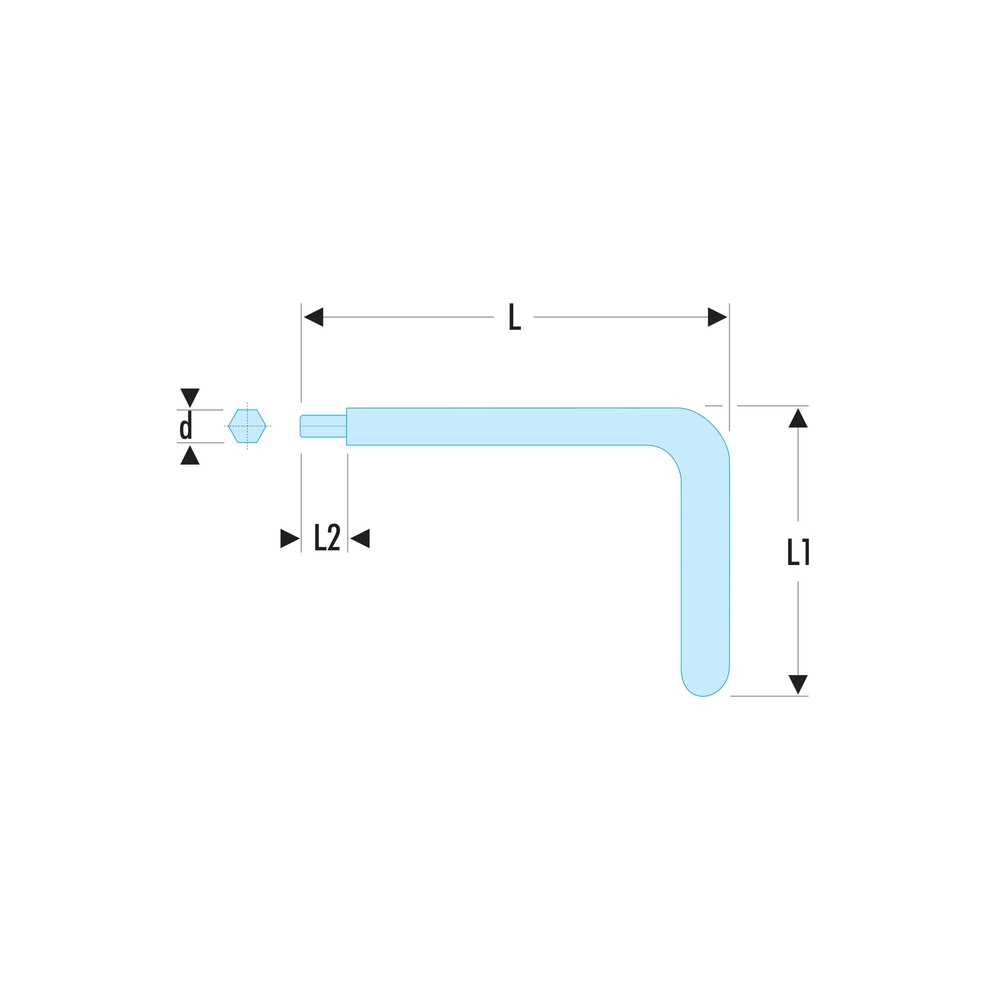 Clé mâle coudée isolée 1000V série VSE 5 mm - FACOM - 83.5AVSE
