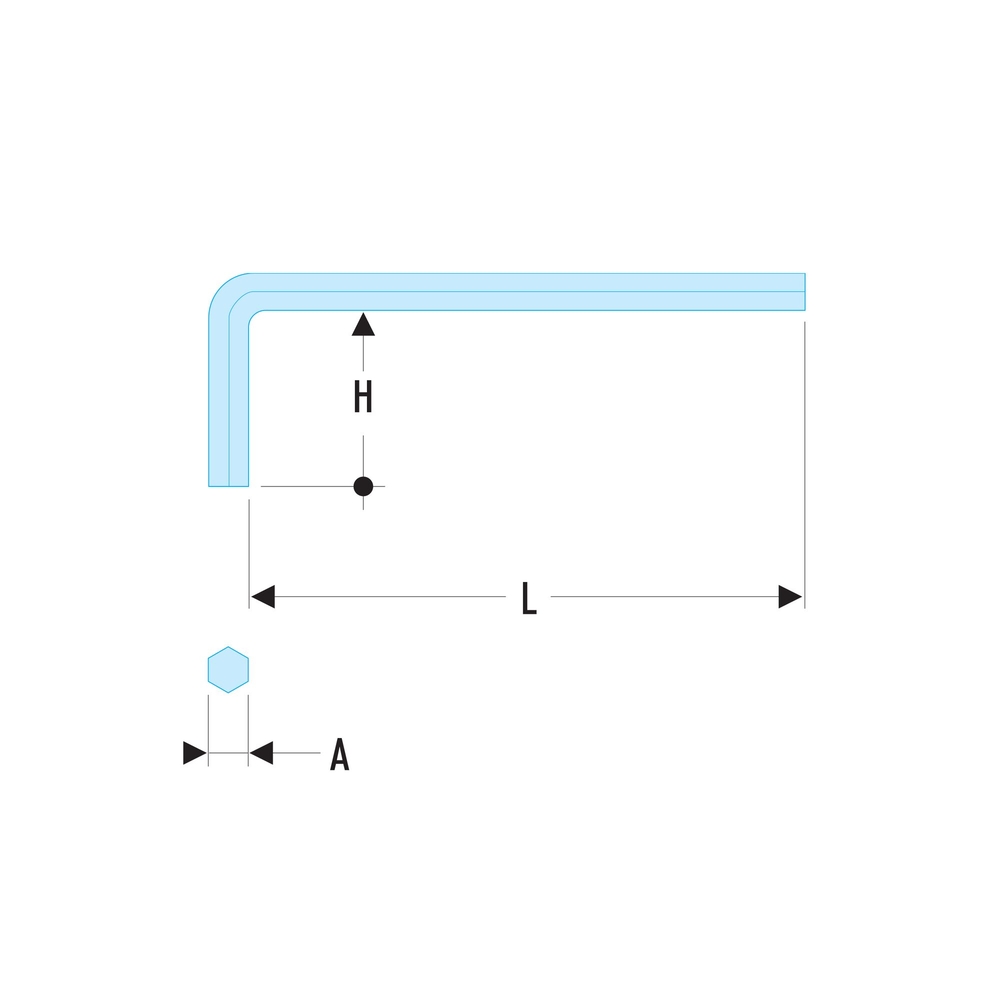 Clé mâle hexagonale longue métrique 18 mm - FACOM - 83H.18