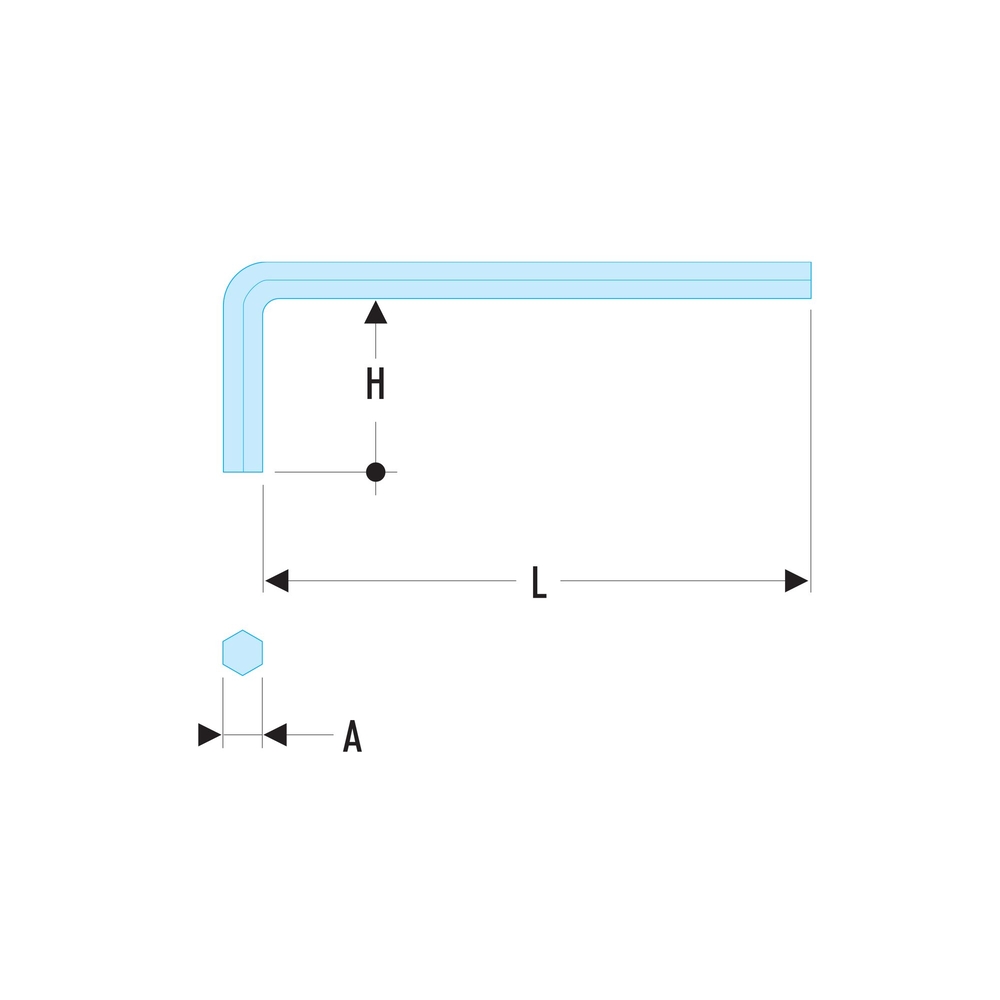 Clé mâle hexagonale longue métrique 19 mm - FACOM - 83H.19