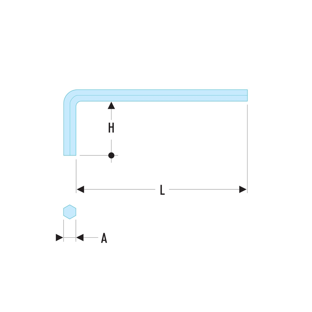 Clé mâle longue 3/32 - Par 5 - FACOM - 83H.3/32