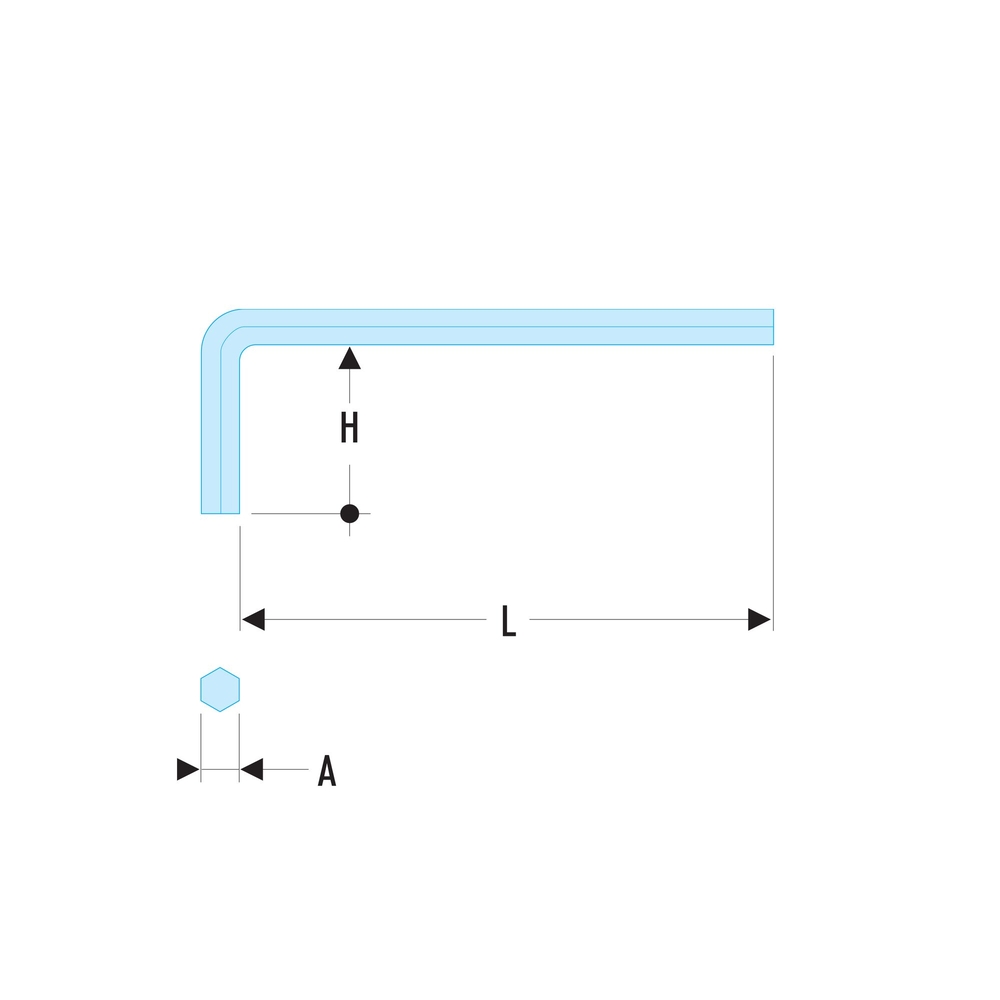 Clé mâle longue 3/64 - Par 5 - FACOM - 83H.3/64