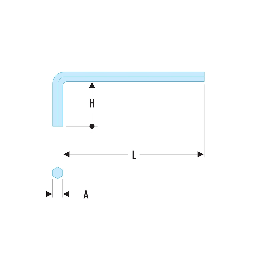 Clé male longue 9/64 - Par 5 - FACOM - 83H.9/64