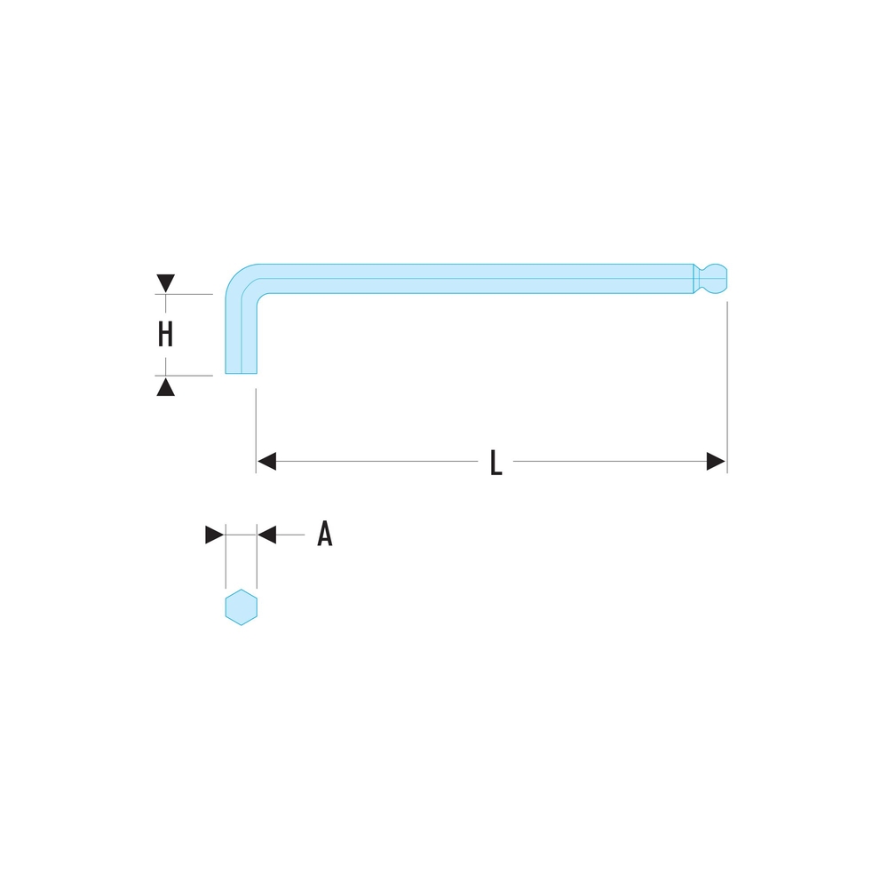 Clé male longue sphérique 10mm - Par 5 - FACOM - 83SH.10
