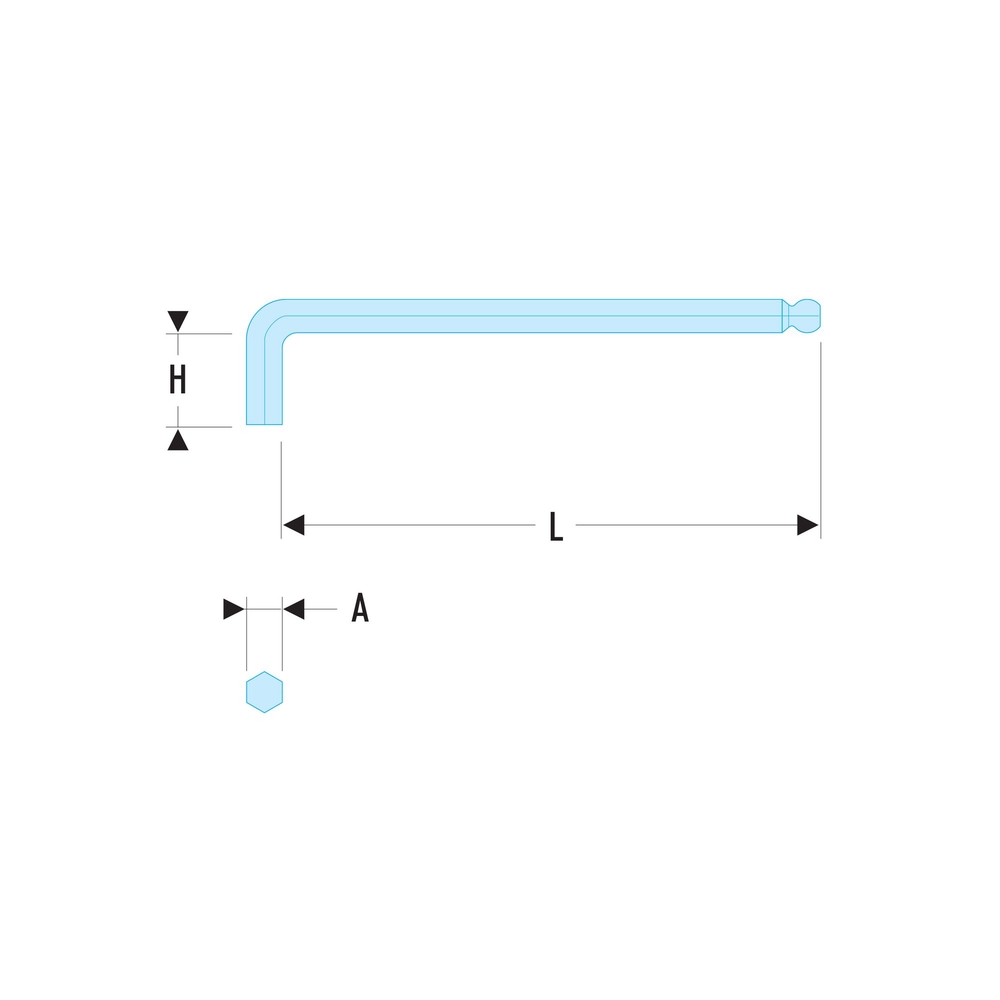 Clé male longue sphérique 3mm - Par 10 - FACOM - 83SH.3